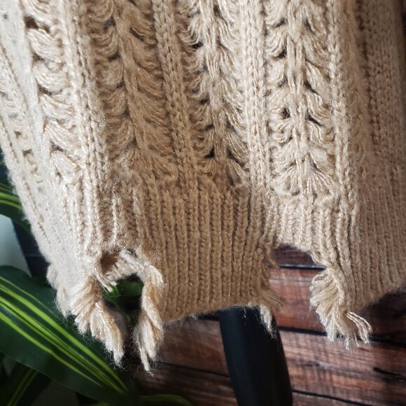 1 Happy Girl Sweater Handmade Indie Knit Pink Oversized Boho Soft Angora Blend - Picture 8 of 9